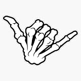 Skelly Shaka Sticker Bumper Sticker Vinyl Decal 5'