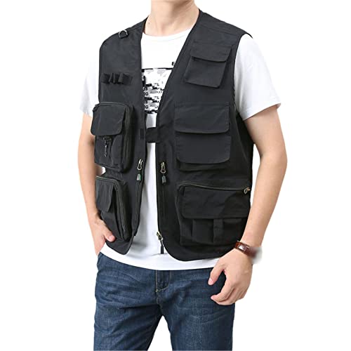 Chaleco de secado rápido y corte holgado para hombre en color negro talla L