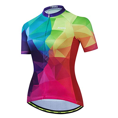 Cycling Jersey Women Aogda Bike Shirts Bicycle Bib Shorts Ladies Biking Pants Tights Clothing (A19, S) #TOP5