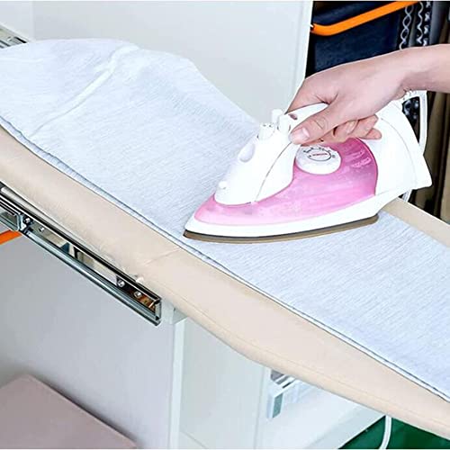 XIAOLIN Retractable Ironing Board,Closet Pull-Out Stow Away,Wardrobe Folding Ironing Board,Locker Pull-Out 1 Pc (Cream Color) - Image 7