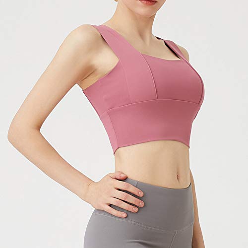 Ajcoflt Sutiã esportivo feminino push-up à prova de choque acolchoado tops recortados com tope regat