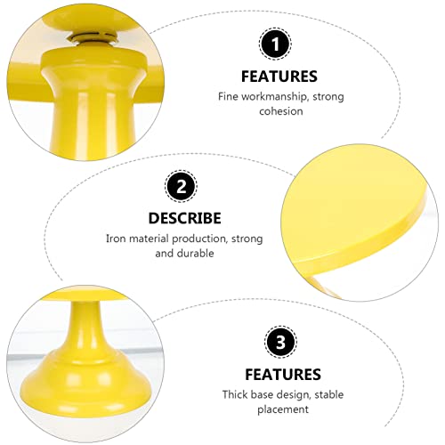 Yellow Cake Stand Iron Cake Stand Round Dessert Stand Cake Plate Wedding Cake Stand For Weddings, Birthday Party, Shower, Anniversary #TOP6