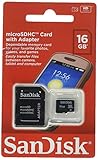 SDSDQM-016G-B35A Sandisk MICROSD, 16GB CARD+SD ADAPTER, SDSDQM-016G-B35A