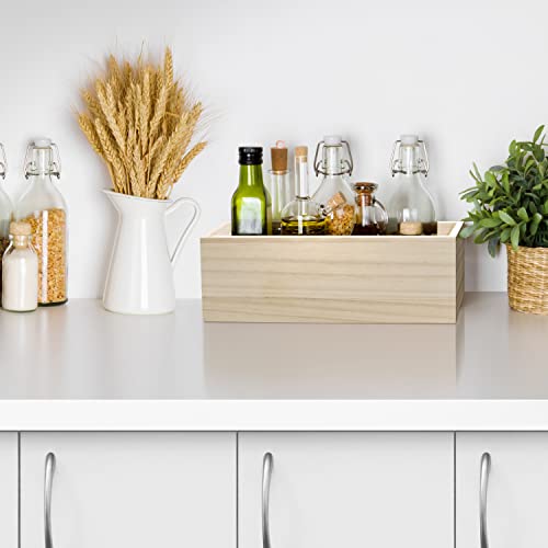 Sorbus Unfinished Wood Crates - Organizer Bins, Wooden Box For Pantry Organizer Storage, Closet, Arts & Crafts, Cabinet Organizers, Containers For Organizing (4 Pack) #TOP4