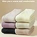 HUBGFEQ 3-Pair Pack Women's Autumn/Winter Warm Snow Socks, Solid Color, Thickened, Soft Mid-Calf Socks-Coffee-White-Yellowd-Sizes 34-40
