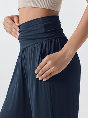 Image of ODODOS Women's Wide Leg Palazzo Lounge Pants with Pockets Light Weight Loose Comfy Casual Pajama Pants-26 /28 /30 inch /32 inch Inseam