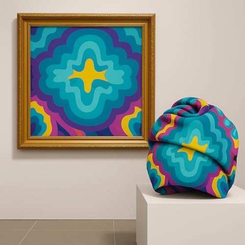 Queen Amina Design Headwrap, Polyester & cotton Blend Hair Wrap, Lightweight Head Scarf for Women, Scarves and Head Coverings, Stylish Hair Scarves and Wraps for Women's Hair3