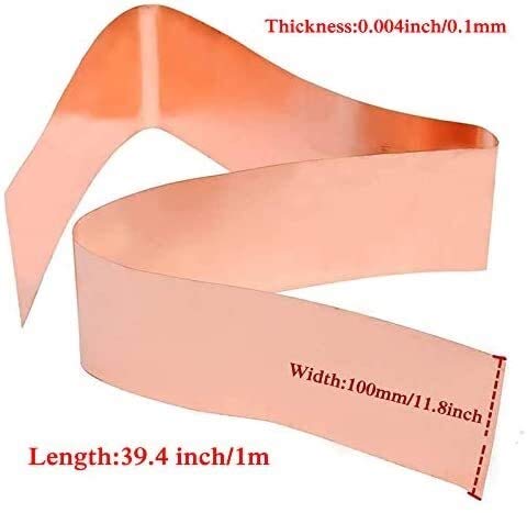 LAMIERA IN RAME 100x40 cm SPESSORE 1 mm PIENA