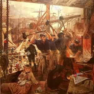 Peinture à l'huile Iron and Coal grand format pour sublimer la décoration de votre salon