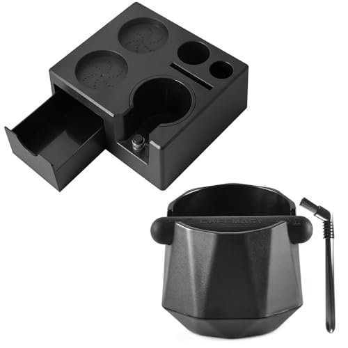 CAFEMASY Espresso Tamper Station and Puck Knock Box