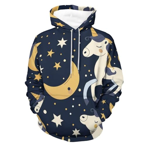 Hoodie Licorne Lunaire Sweat à Capuche pour Vos Moments de Détente et Sorties Décontractées