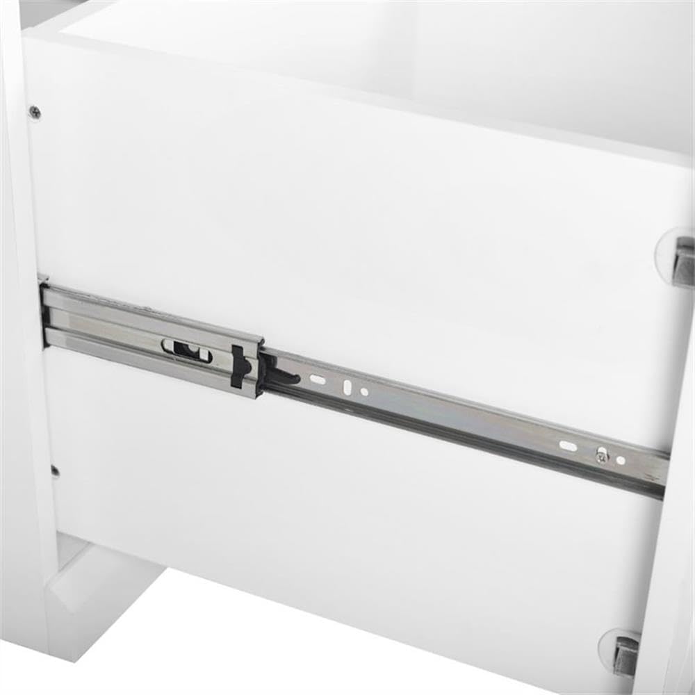 BOWERY HILL 2-Piece Entryway Set, Wood/Linen, White/Tan Finish, Includes Bench with Storage Drawer and Cushion, Shelf with Hooks, 74" H x 33" W x 16.5" D, Modular Design for Entryway Organization