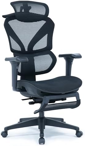 （21:30時点） EastForce エイリアンチェア前傾モデル 3万円台でフルスペックオフィスチェア 3Dヘッドレスト 4Dアームレスト ランバーサポート高さ調節 座面スライド ハンガー搭載 デスクチェア ブラック