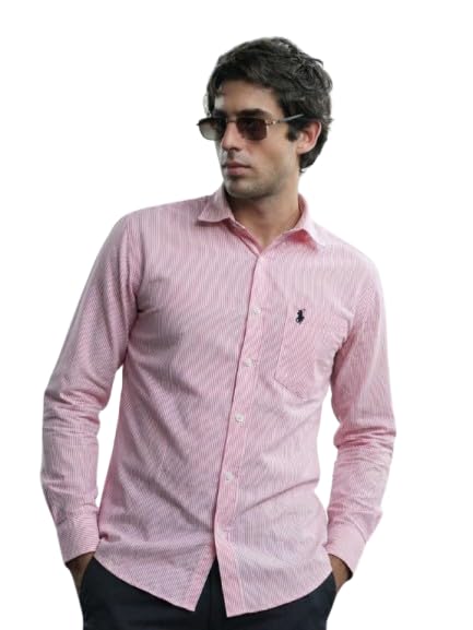 Image of Formal Striped Shirt for Men| Premium Cotton| Full Sleeves| Slim Fit |Breathable Fabric.09