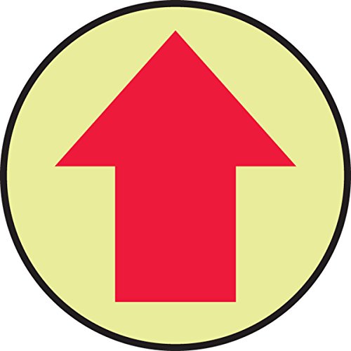 Accuform MFS760 Slip-Gard Lumi-Glow Flex Adesivo Vinil Redondo Placa de Piso, Legend 