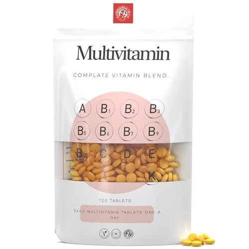 Fitness Health Daily Multi-Vitamins 120 Tablets - Vegan Multivitamin Supplement - Multivitamin Mineral Complex - Complete Multivitamin Tablets for Men and for Women - Non-GMO - Gluten Free