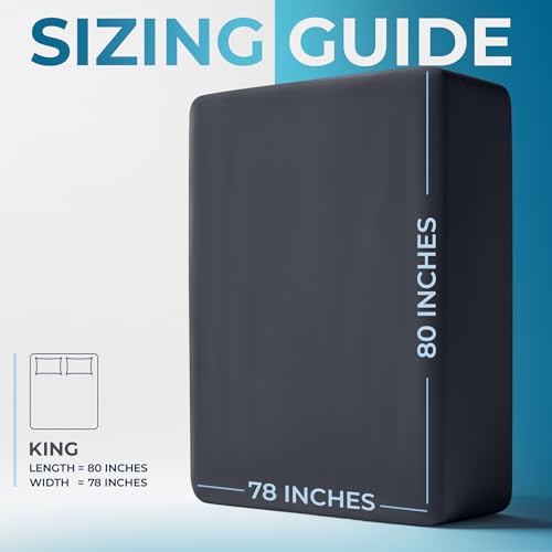 Image of Utopia Bedding Extra Deep Pocket King Fitted Sheet, Fits up to 21 Inch Mattress - Hotel Luxury, Soft, Breathable and Comfy - Shrinkage and Fade Resistant - Easy Care (Grey)