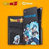 Blade - Pokrowiec silikonowy PS5 Slim (edycja płyty). Konstrukcja Dragon Ball Super. Podwójna ochrona przed kurzem i zarysowaniami. Otwory wentylacyjne. Łatwa instalacja.
