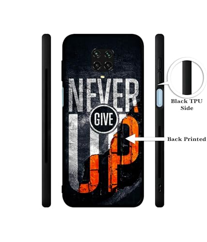 Image of Never Give Up Design Premium 2D Printed Metal Back Case Cover for Mi Redmi Note 9 Pro /Note 9 Pro Max /Poco M2 Pro