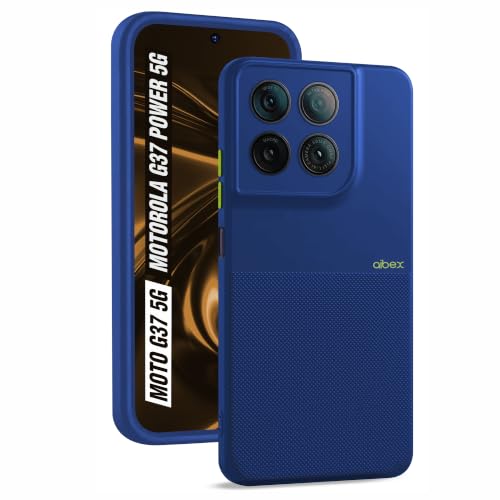 Image of AIBEX Premium Back Cover Case Compatible for Motorola G77 Power 5G / Motorola G37 5G / Motorola G37 Power 5G|Scratch & Drop Tested Shockproof Matte Texture Case with Soft Microfibre Lining - Blue