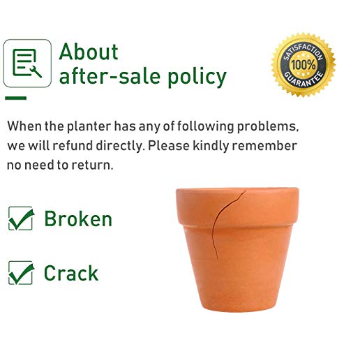 Terra Cotta Pots with Saucer- 6-Pack 4'' Clay Ceramic Pottery Planter Cactus Flower Pots Succulent Pot Drainage Hole- Great for Plants,Crafts,Wedding Favor Indoor/Outdoor Plant Crafts (4 inches)