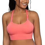 Curvy Couture Women's Plus Size Smooth Seamless Comfort Longline Wireless, Sun Kissed Coral, XL