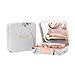 EYELOV Travel Case, Cute Marble Mini Contact Lens Kit Holder Container Includes Contact Lens Remover Tool with Bottle and Tweezers (Rose Gold)