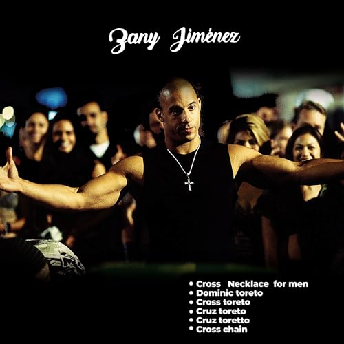 Silver Cross Necklaces for Men, Stainless Steel Cross Necklace for Men & Women with Long Chain, Cross Chain for Men with Small Diamonds (Silver), Ozzy Osbourne Cross Necklace, Dominic Toretto Necklace4