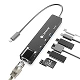 LAPCARE 8-in-1 USB-C Hub Docking Station, 4K HDMI, 87W PD Charging, USB 3.0, Ethernet Port, SD/MicroSD Card Reader, Type-C Multiport Adapter for MacBook, Laptop, iPad Pro
