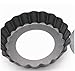 ANGIEHAIE Kaptin 3.9 Inch Removable Bottom Quiche Pans, Non Stick Mini Tart Pans, Set of 6