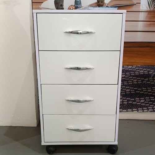 Gaveteiro Com Rodizios Organizador Escritorio Branco