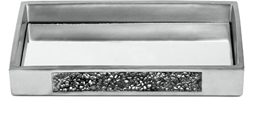 Silver Mosaic Mirrored Bathroom Tray 11"x6.1" - Decorative Bathroom Vanity Tray - Perfume Tray for Dresser - Small Rectangle Mirror Tray for Perfume and Makeup - Bling Silver Bathroom Accessories by Creative Scents - Used condition - Image 6