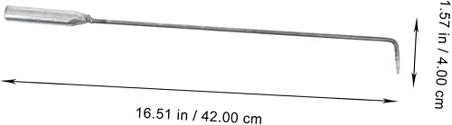Miniatura 9 de Kisangel Gancho de carbón, herramienta de póquer para chimenea, pinzas de fuego para hoguera, herramientas de fuego, pinzas para chimenea, póquer