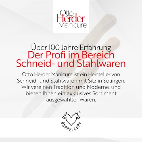 Otto Herder Manicure Nóż do warzyw z prostym ostrzem, nóż do obierania z uchwytem z drewna oliwkowego, nóż kuchenny z Solingen, nierdzewny nóż do ziemniaków