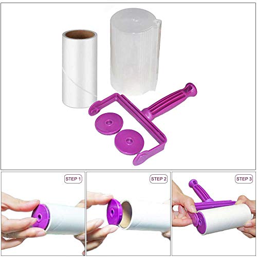 Mr Hsiung & Mrs Yin Lint Rollers for Pet Hair, Clothes Roller, Lint Roller for Clothes, Extra Sticky Lint Remover Brush, Pet Hair Remover, 1 Roller + 5 Refills, 300 Sheets Total