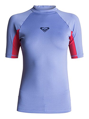 Roxy Juniors XY Short-Sleeve Rashguard, X-Small- Chambray