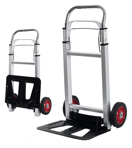 Carretilla de mano plegable con ruedas de goma silenciosas para el hogar, la oficina y el transporte de construcción