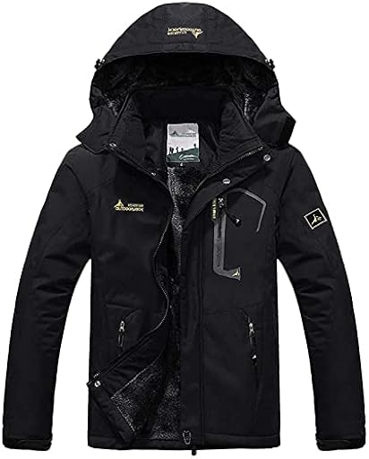 Memoryee Chaqueta Impermeable para Hombres Chaqueta Polar de Invierno Cálida Chaqueta de Esquí A Prueba de Viento Bolsillos Múltiples/Black/M | Ya disponible en tu tienda friki favorita! En mundofriki.es!