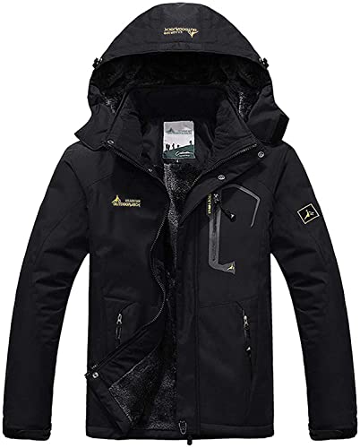 Memoryee Chaqueta Impermeable para Hombres Chaqueta Polar de
