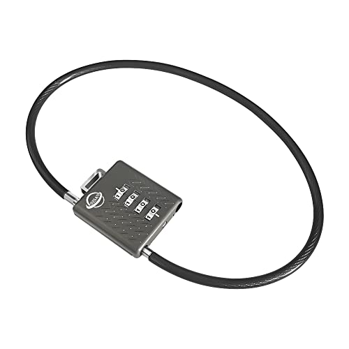 Sisav Safety Lock 4 Digit Cable Combination Locks 15.7 Inches For School Gym Locker,Helmet,Filing Cabinets,Toolbox,Luggage Suitcase,Knapsack,Gun Black 2Pack #TOP2