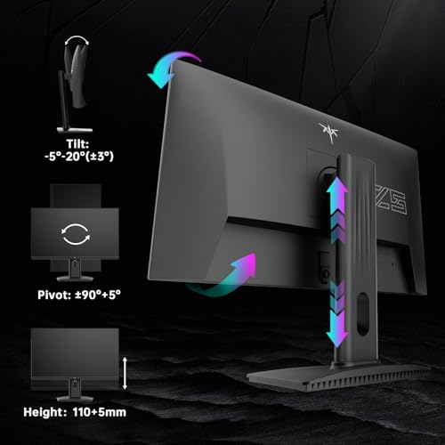 Image of KTC 24.5 Inch 300Hz Gaming Monitor, FHD 1080P 240Hz Fast IPS Monitor, HDR, FreeSync, DisplayPort x1 HDMI x2, 119% sRGB, Height /Pivot /Tilt Adjustment, VESA Support, H25Y7