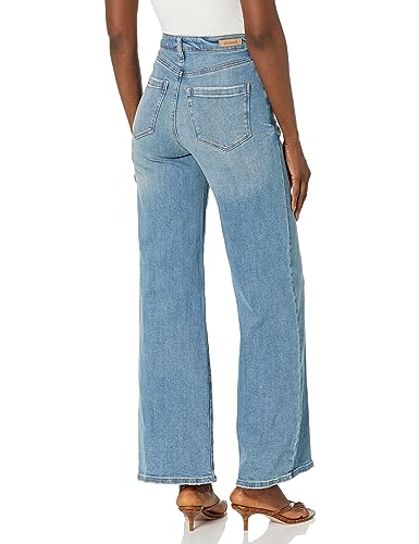 [BLANKNYC] Womens Luxury Clothing High Rise Sustainable Denim Mini Boot Cut Jean, Comfortable & Stylish Pant2