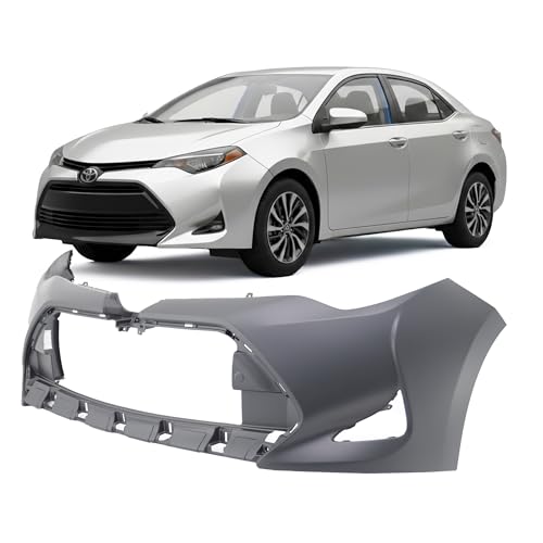 Image of FitParts Compatible with Toyota Corolla 2017-2019 Front Bumper Cover | Primed, Ready to Paint, OEM 5211903907, TO1000423