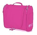 PETRICE Nylon Toiletry Bag for Women Makeup Pouch Waterproof Shower Wash Bag Cosmetic Organizer Case Travel Kit Pack wit