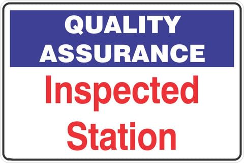 Quality Assurance Inspected Station Signs 8x12 Metal Tin Sign Garage Man Cave Wall Decor
