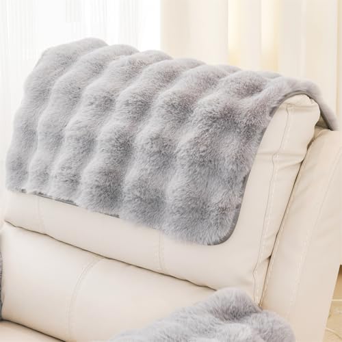 Funda de Felpa Gruesa para Sillón Reclinable Antideslizante Lavable Y con Correas de Ajuste para Niños Y Mascotas Protector de Muebles Suave Y Lujoso