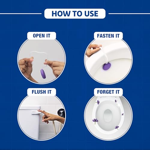 Harpic Hygienic Toilet Cleaner Rim Block, Lavender - 26 g (Pack of 3) | India's # 1 Toilet Cleaner - Image 5