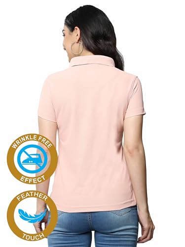 Image of STELLERS Women's Premium Polo T-Shirt, Regular Fit | Odour Resistant | Wrinkle Free | Quick Dry | Stretchable | Lightweight | Breathable | Sustainable | Anti-Static | Feather Touch Feel