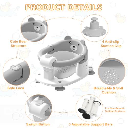 Image of Baby Bath Seat Gray 1