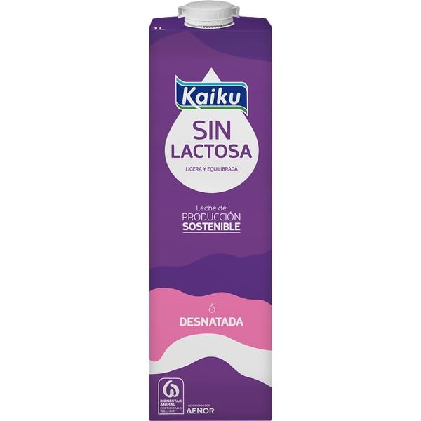 KAIKU Leche entera de vaca, sin lactosa 6 x 1l. (DESNATADA)